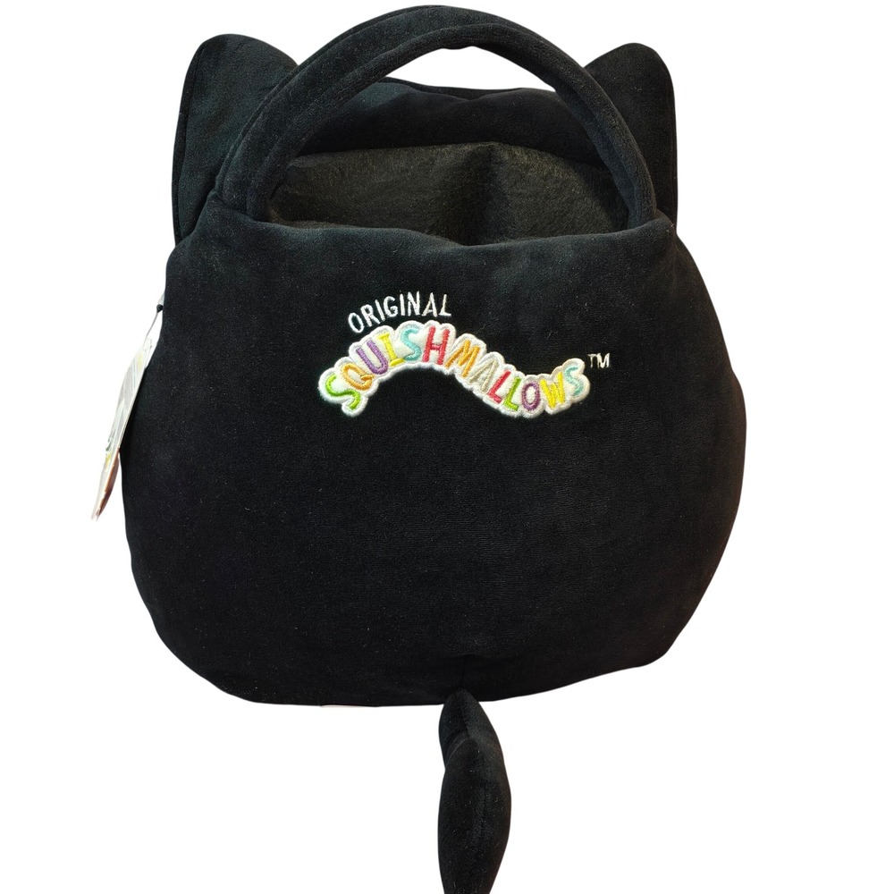 Squishmallows Stump Skeleton Cat Halloween Candy bag  Black Blue Kellytoy NEW - Picture 3 of 10